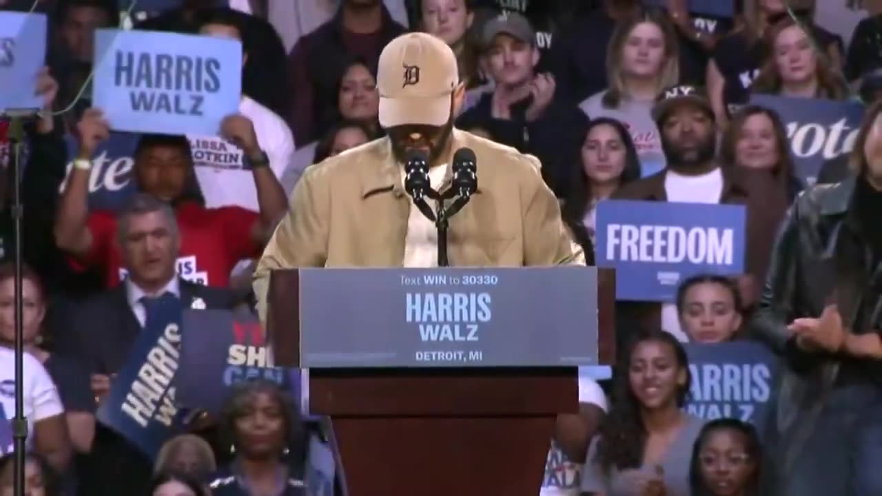 PANIC in the Music industry! Eminem speaks in Detroit & endorses Kamala Harris