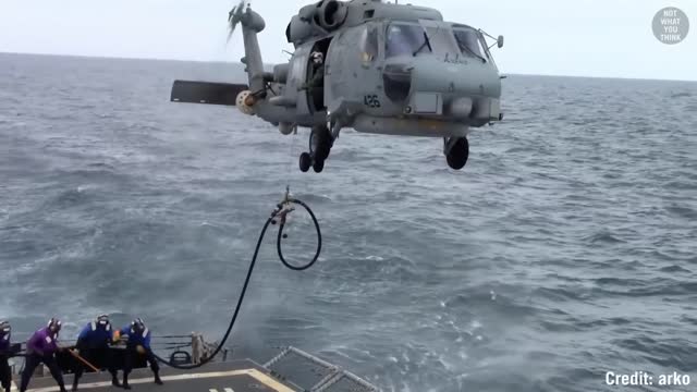 How Helicopters Land in Rough Seas