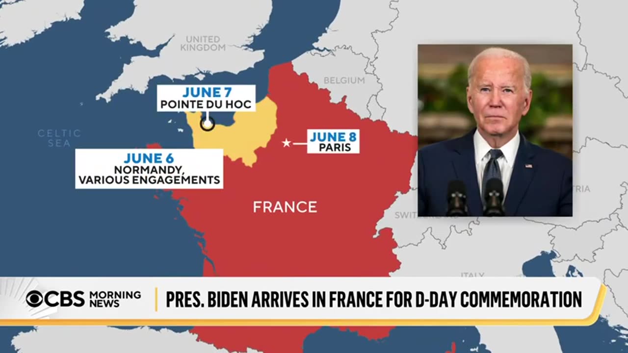 Biden arrives in France for D-Day commemoration CBS News