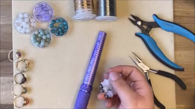 How to Make a Gemstone Wire Wrapped Ring - Easy Tutorial