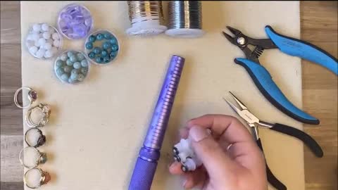 How to Make a Gemstone Wire Wrapped Ring - Easy Tutorial