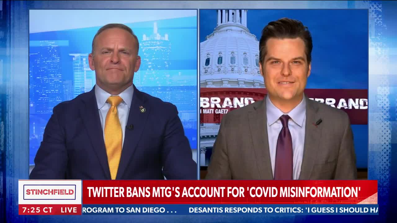 Gaetz: Marjorie Taylor Greene Kicked Off Twitter for 'Challenging the Regime'