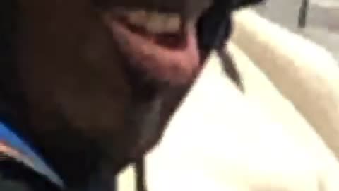 A funny look of shock