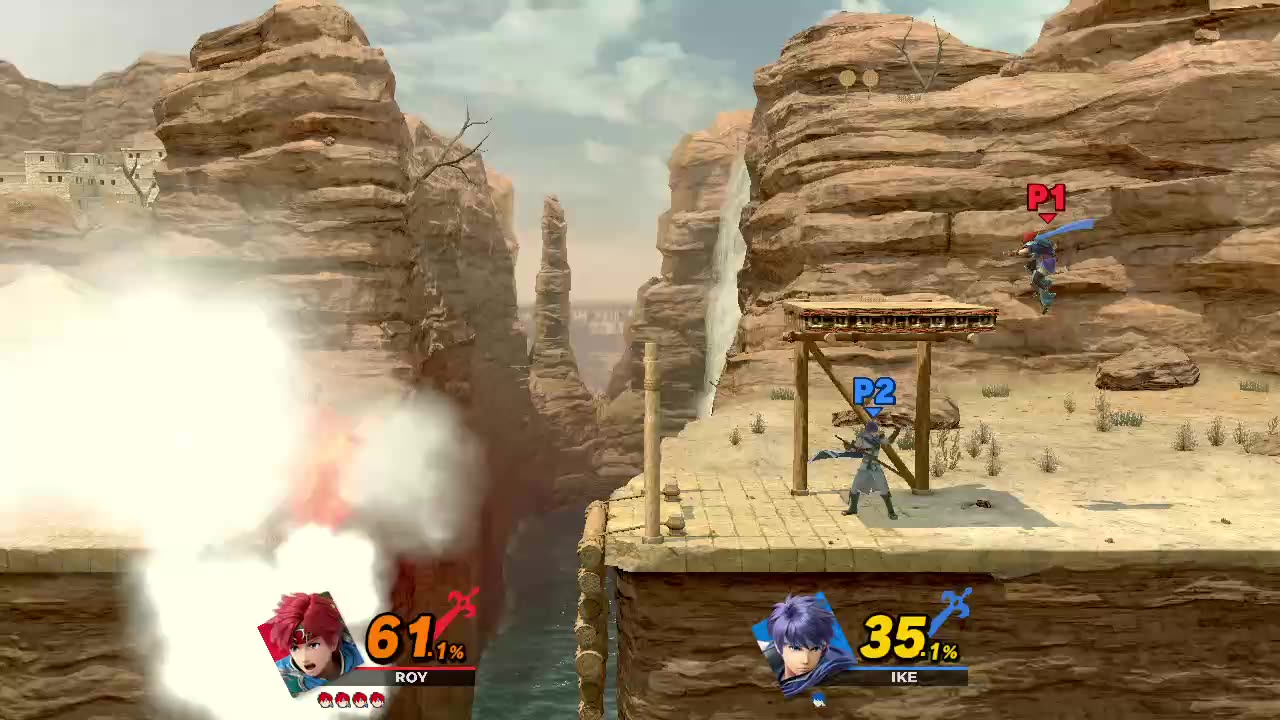 Roy vs Ike on Gerudo Valley (Super Smash Bros Ultimate)