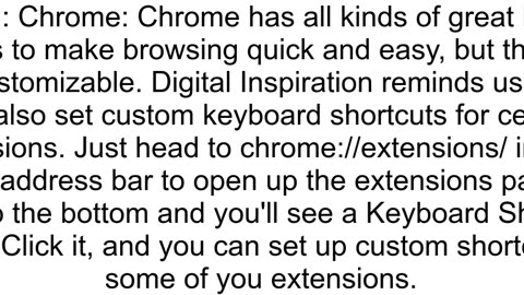 Create a keyboard shortcut to launch a Google Chrome Extension