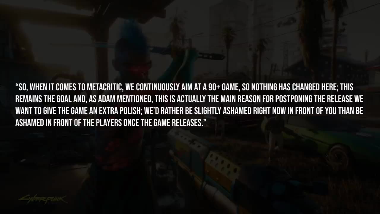 CD Projekt Red Reveals The Real Reason They Delayed Cyberpunk 2077 [Mkqn0RGSlGo-1]