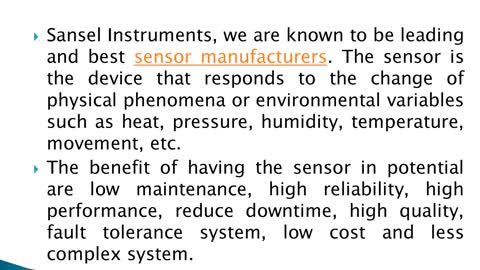 Top sensor manufacturers