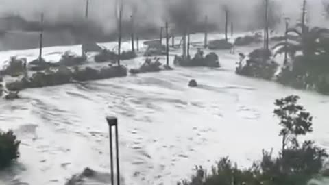 Florida Beach Flood Hurricane Milton