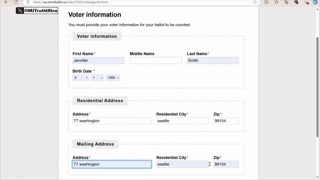 Lady was able to Manipulate the WA online Voter Lookup Portal to Print out an Official Ballot