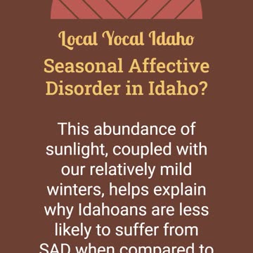 Idaho versus SAD: How Weather Influences Mood