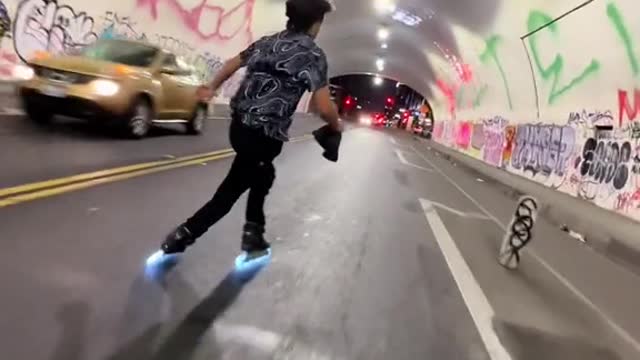 Tunnel vision 🎱 #la #skate #shotoniphone #rollerskating