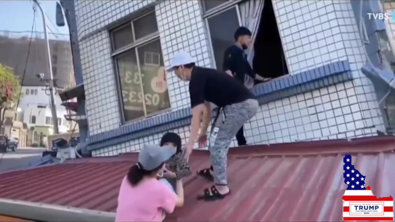 Taiwans strongest earthquake in 25yrs. footage.