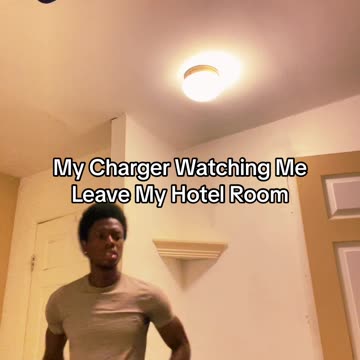 My Charger Watching Me Leave My Hotel Room