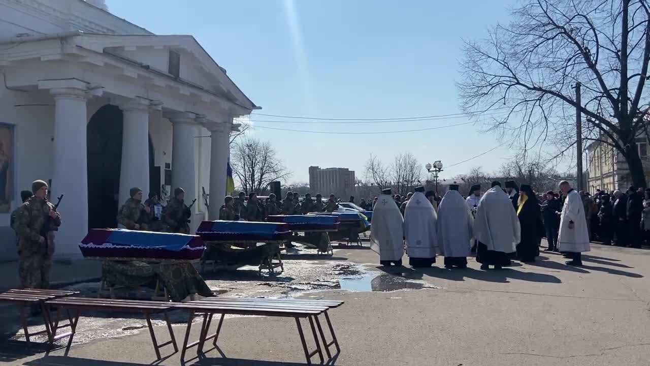 Poltava bids farewell to five soldiers who died while defending Ukraine against fascist Russia