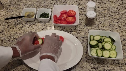 Making tomatoes & cucumbers salad-የቲማቲምና ኪዩከምበር ሳላድ አሰራር