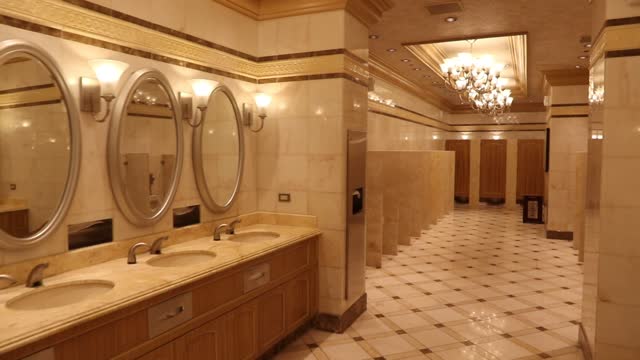 Men's toilet at the Bellagio in Las Vegas.