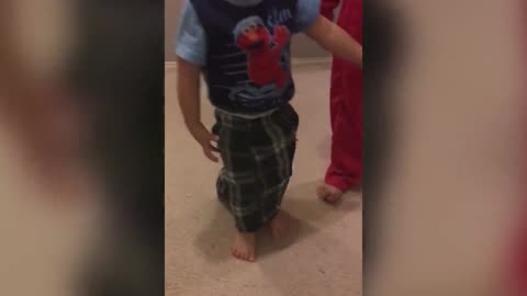 A Cute Boy Tried To Dress Himself For The First Time
