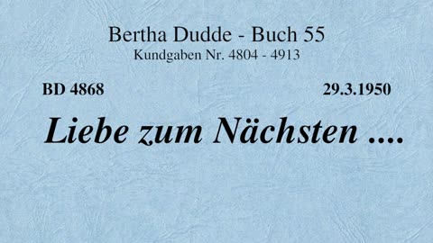 BD 4868 - LIEBE ZUM NÄCHSTEN ....