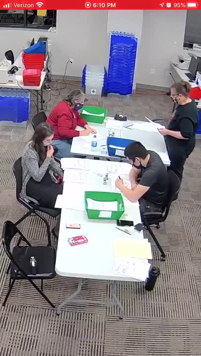 ELECTION WORKERS FILLING IN BALLOTS! Delaware County, Pennsylvania 2020-11-06