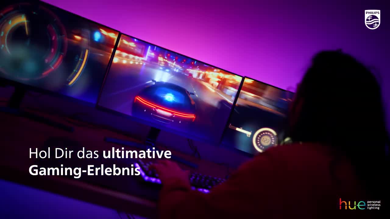 Philips Hue Play Gradient Lightstrip für drei Monitore