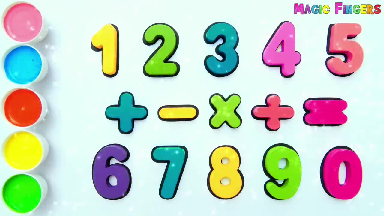 Four Operations and Numbers Drawing, Painting, Coloring for Kids and Toddlers | Learn Numbers
