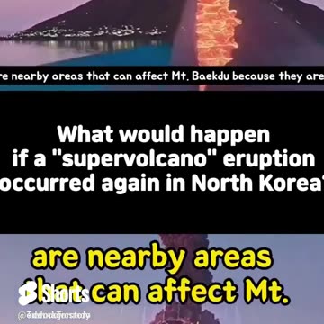 What would happen if a supervolcano eruption occurred again in North Korea
