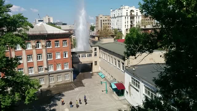 Water Pipe Bursts at School