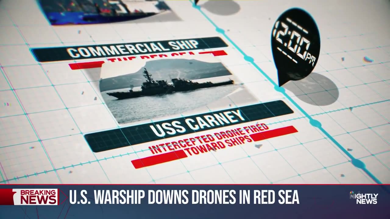 U.S. warship shoots down drones in red sea