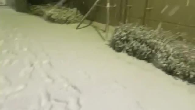 It's snowing like crazy