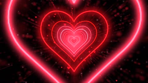 361. Heart ❤️Red Animation Video Neon Heart Heart