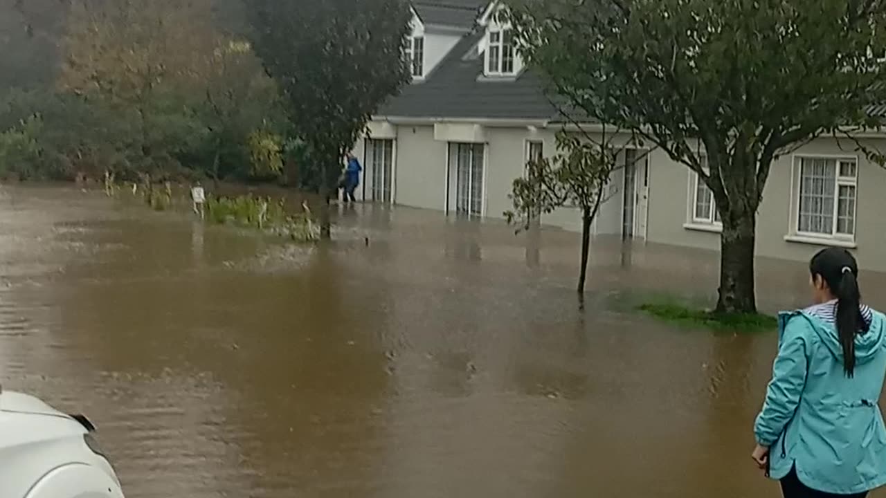 Storm Babet Floods Riverstick, Ireland