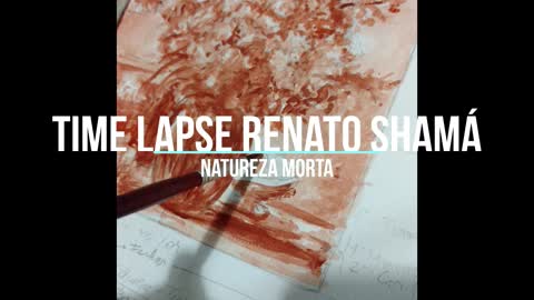 Video Time Lapse Estudo de natureza morta de Charles Victor Tillot com aquarela.