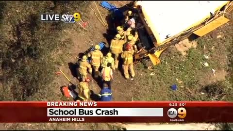 School Bus Filled With Children Crashes Into Tree At Anaheim Golf Course