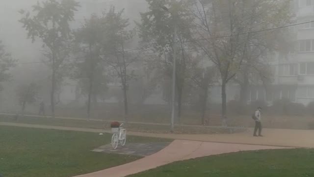 Strong smog in Kiev on October 24