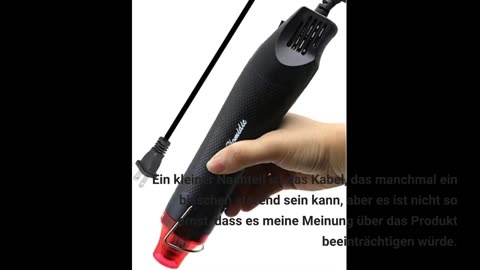 Mini Hot Air Gun - PRULDE Handheld Hot Air Dryer 500 W Fast Heating Hot Air Blower with 2