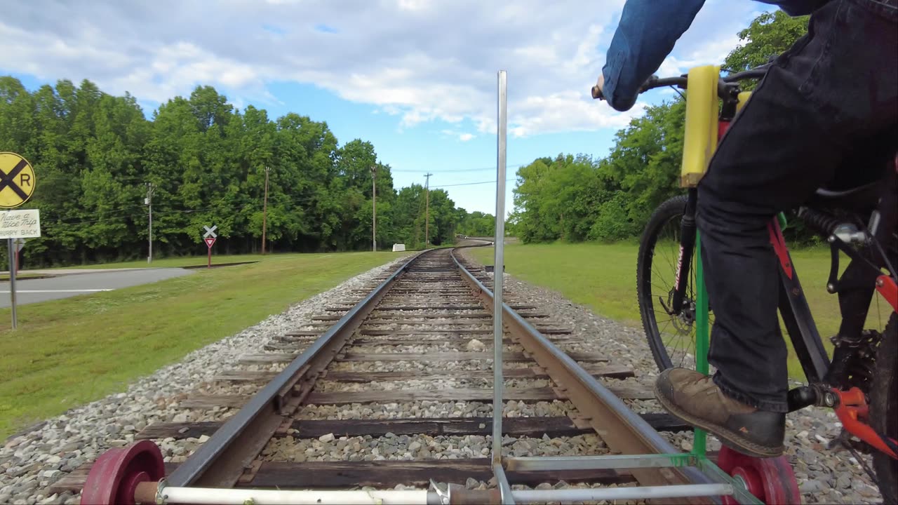 Rail Bike Rolling Through A Flange Greaser .25 Speed