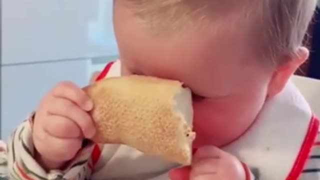 Babies falling Asleep While eating. Cute and funny baby video.