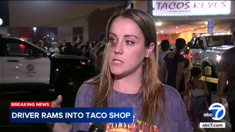 Woman uses car to destroy Canoga Park taco restaurant