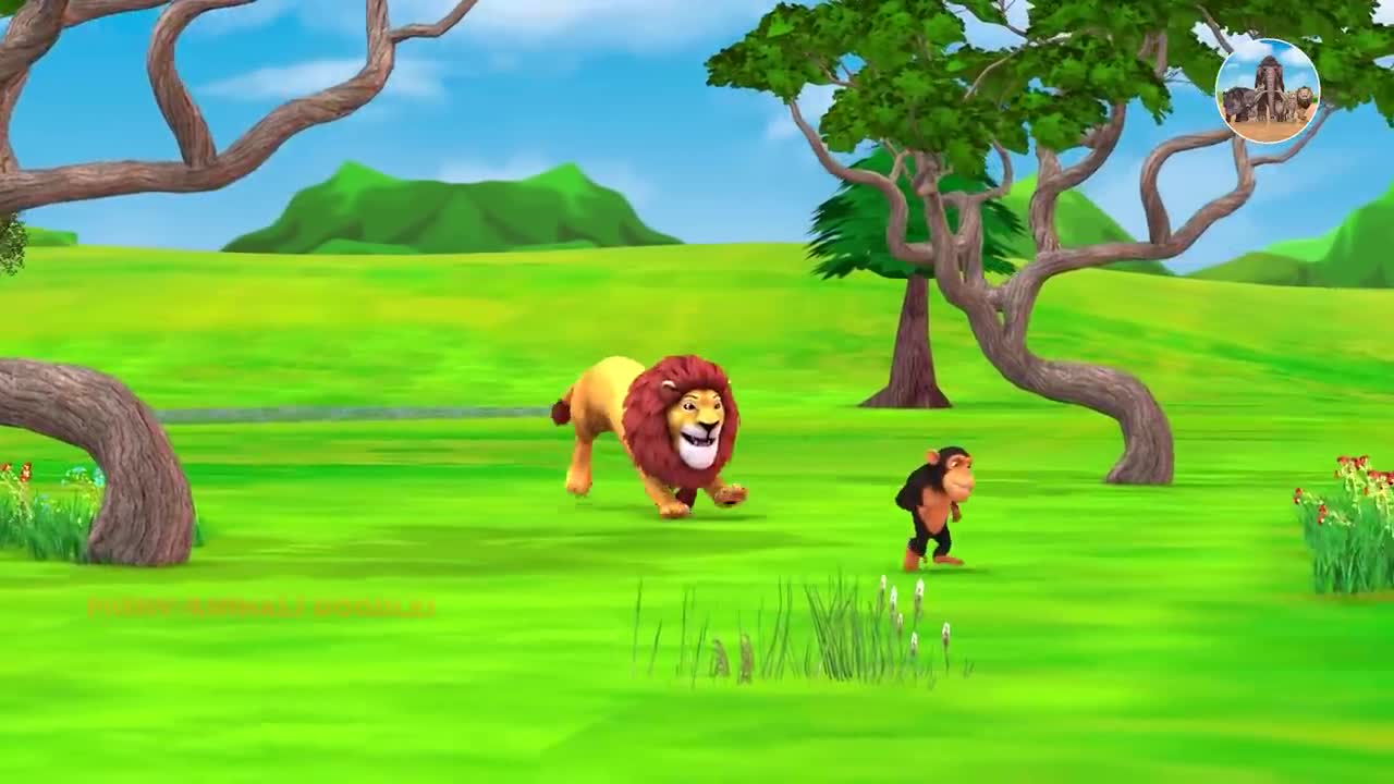 Giant Gorilla Vs Funny monkey Vs Giant Lion Escape From Pc Maze Game | Monkey Collecting Watermelons