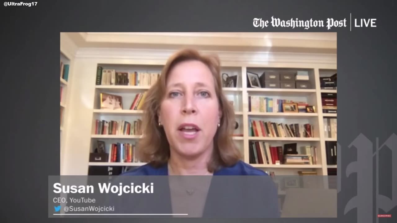 Here is ex YouTube CEO Susan Wojcicki.