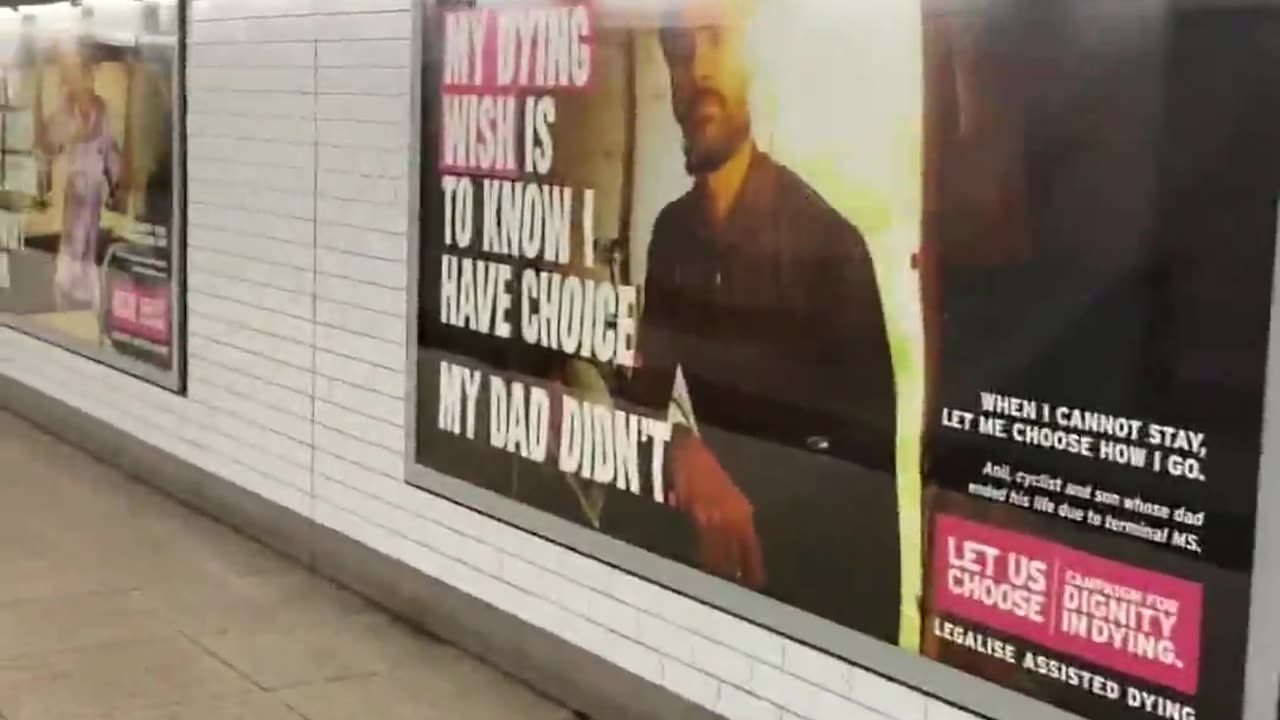 London Underground Full of Posters Promoting Suicide