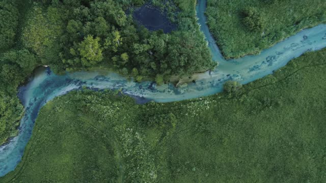 Unusual river in the Leningrad region