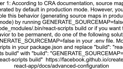 How to generate sourcemaps in create react app
