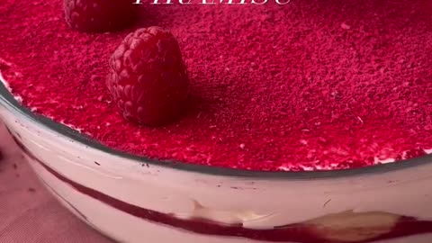 Raspberries & rosewater tiramisu