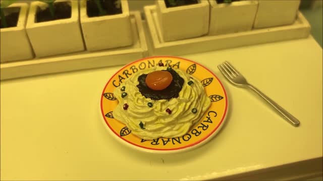 Miniature Cooking Toy Carbonara