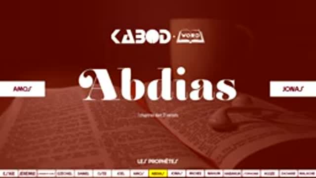 Livre de « Abdias » L'Ancien Testament La Sainte Bible, audio VF