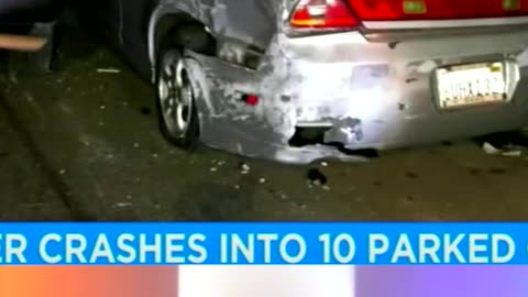 Car Plows Into A Dozen Cars In One Night