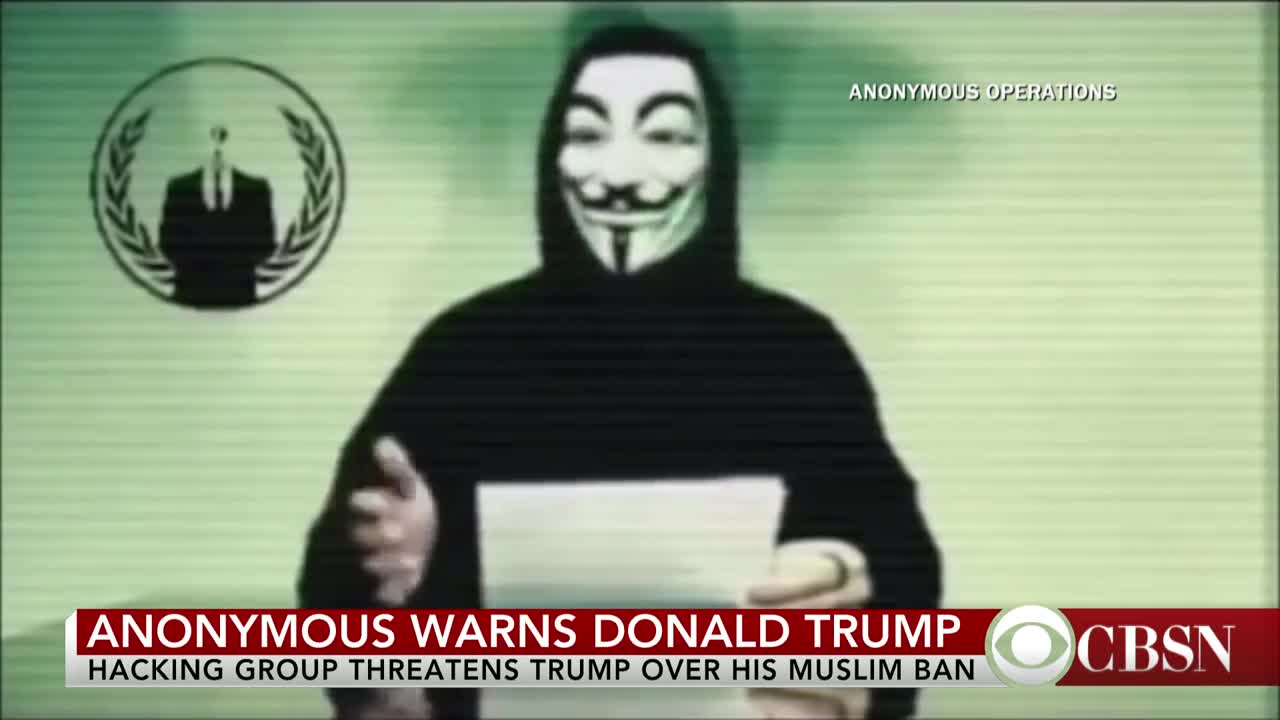 Hacker group warns donald trump