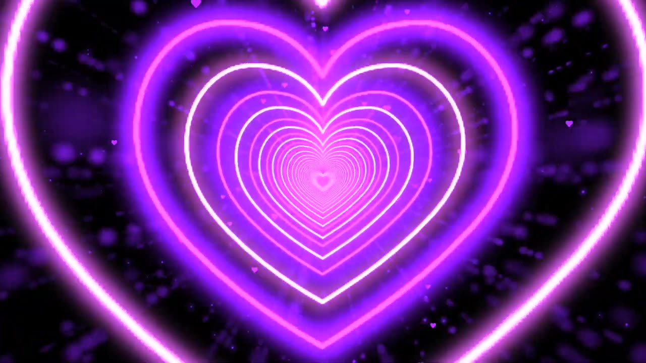 1125. Heart Background💜Love Heart Tunnel Heart