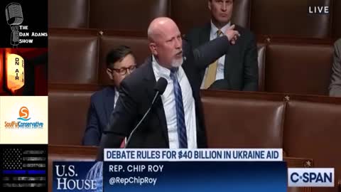 Chip Roy excoriates Dems for $40B Ukraine "garbage" bill full of "untold slush funding"